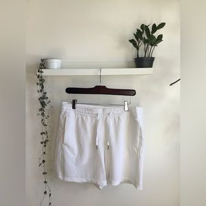 Lululemon White Mesh -8” Shorts. Excellent Condition!